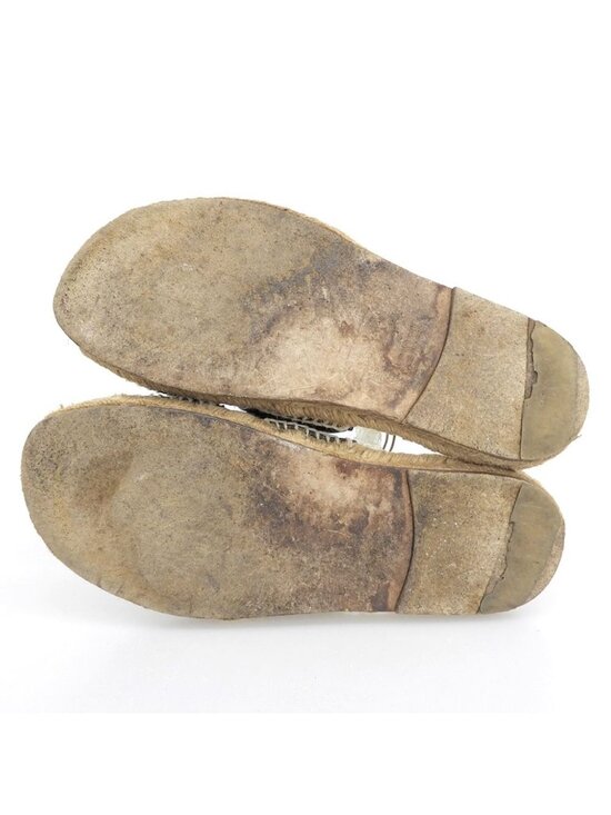 Hermes Leather Espadrilles Antigua Sandals Black Actual main image 4
